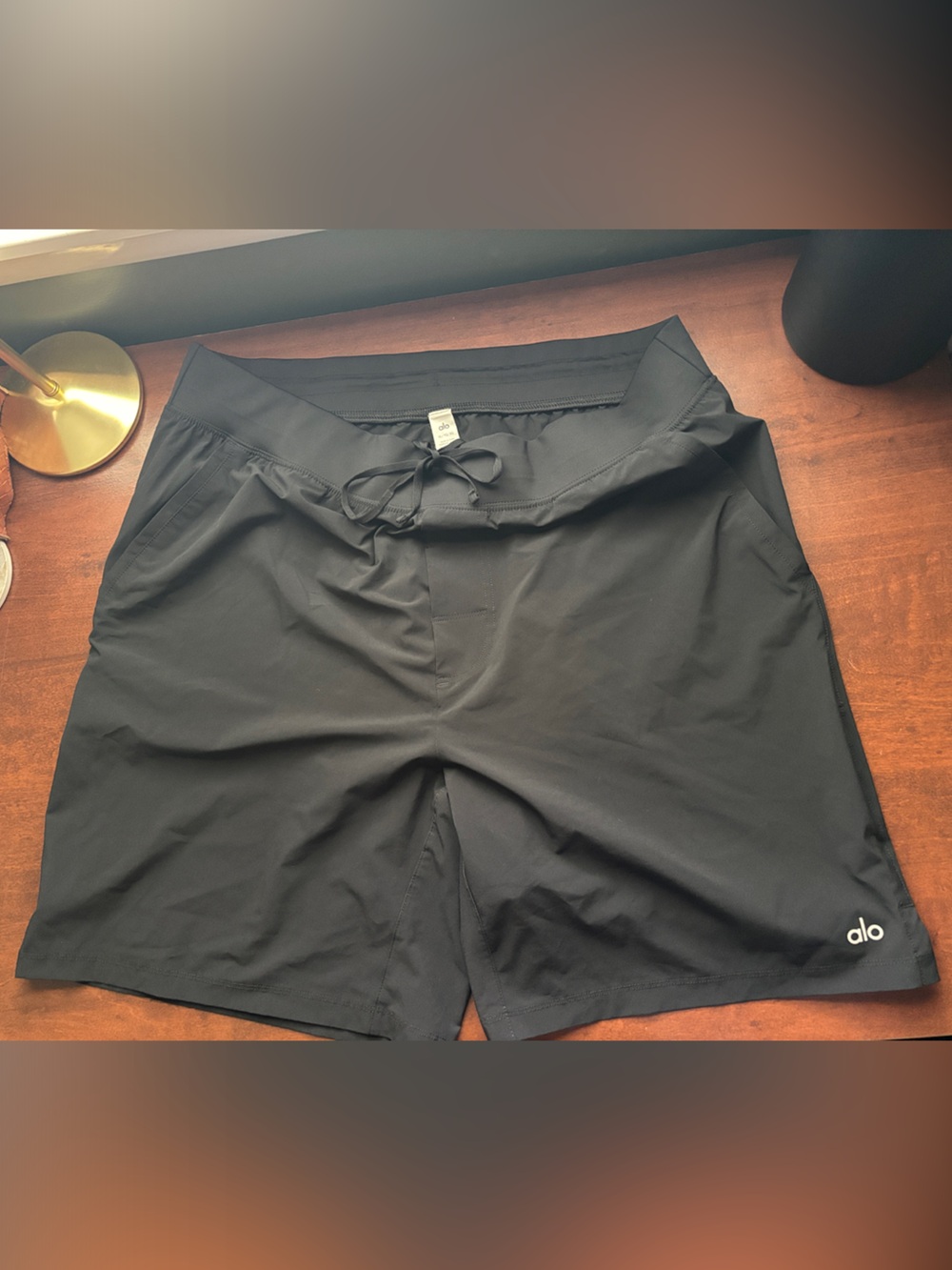 ALO Yoga Black Men’s Performance Drawstring Athletic Shorts